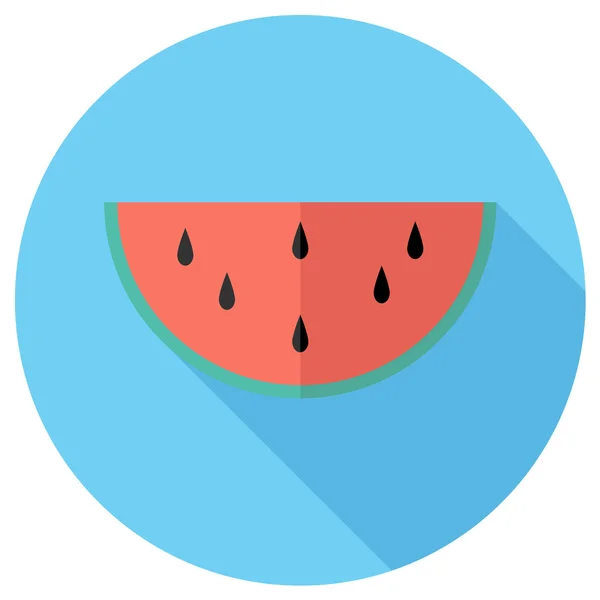 Watermelon flat icon — Stock Vector