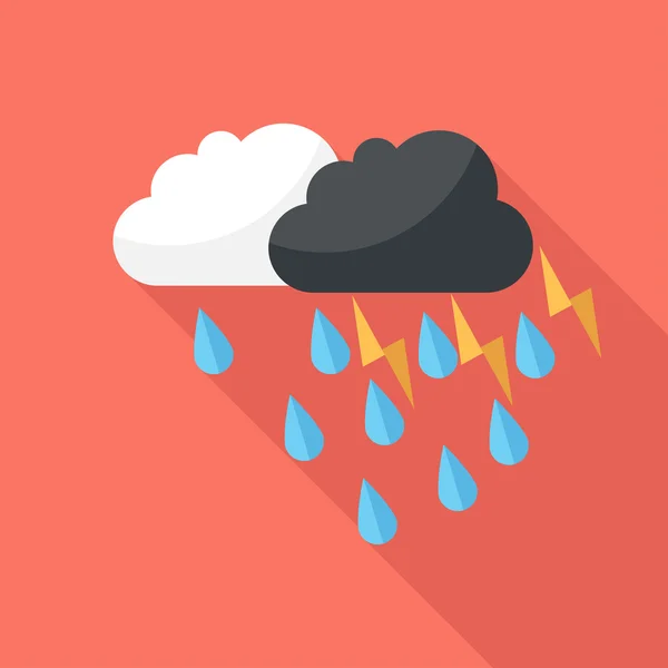 Partly Cloudy with Showers icon — Stock Vector