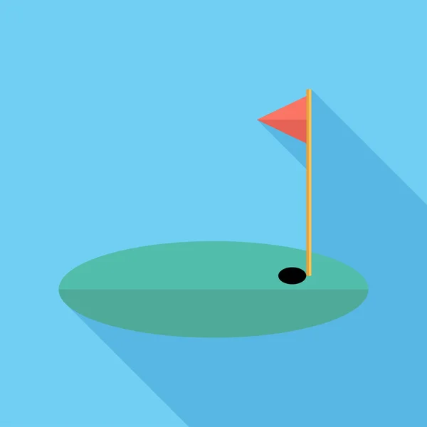 Golf platte pictogram — Stockvector