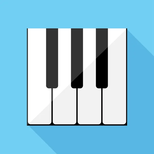 Piano teclas icono . — Vector de stock