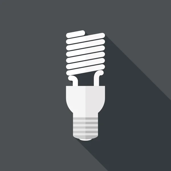 Icono de lámpara fluorescente compacta Ilustración De Stock