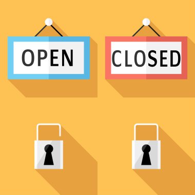 Open , Closed icons Elements.