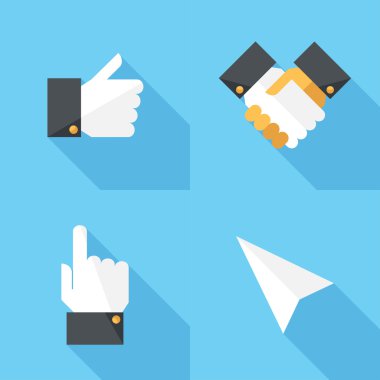 cursor and hand icons.