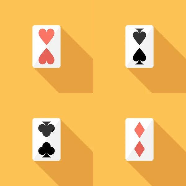 Jugar iconos de cartas . — Vector de stock