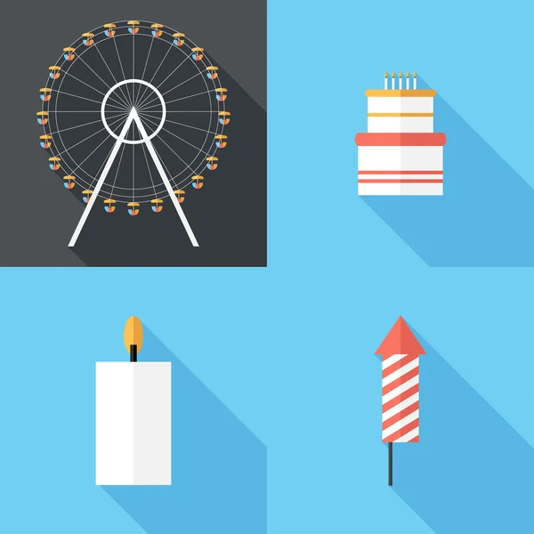 Flat design  Holiday icons — Stockový vektor