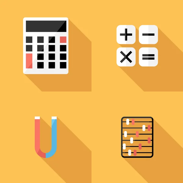 Magnet and calculator icons. — 스톡 벡터