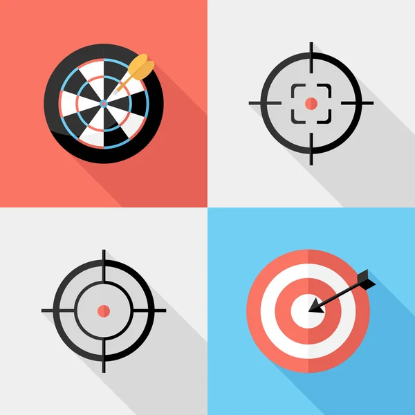 Darts and sight icons. — Stok Vektör