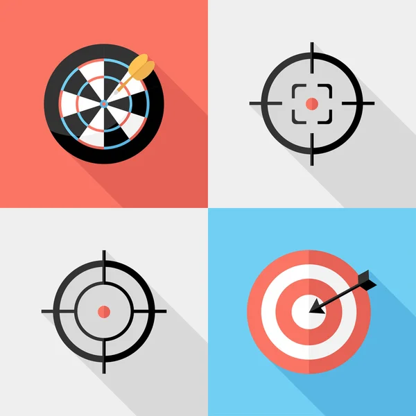 Darts and sight icons.