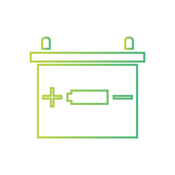 Green Automotive battery icon — Stock Vector