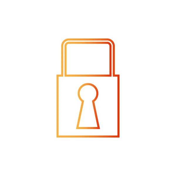 Lock icon on white — Stock Vector