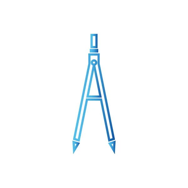 Brújula (redacción) icono — Vector de stock