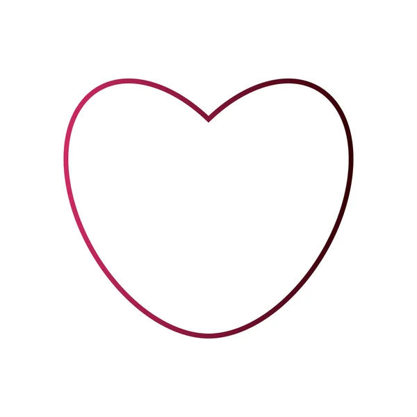 Icona del cuore sul bianco — Vettoriale Stock