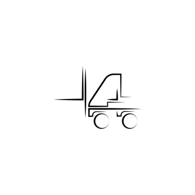 Forklift logo stok illüstrasyon tasarımı
