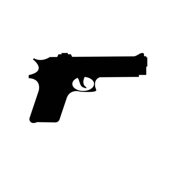 Silná Pistole Pistole Ruční Zbraň Vektorová Ilustrace — Stockový vektor