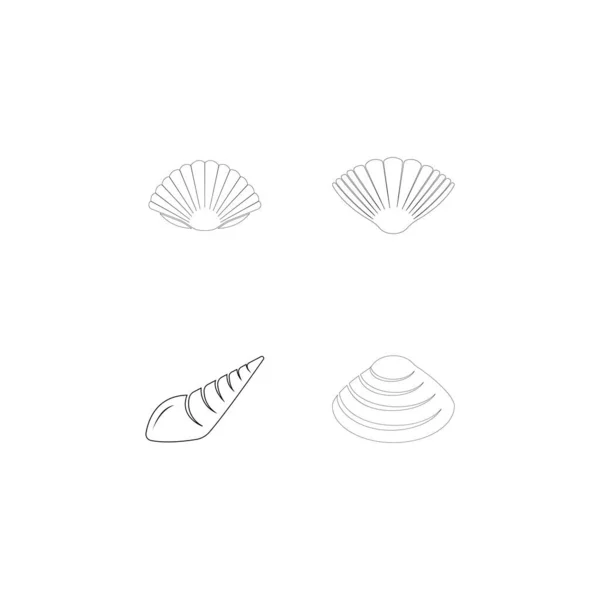 Оболонки Логотип Стоковий Дизайн Ілюстрації — стоковий вектор