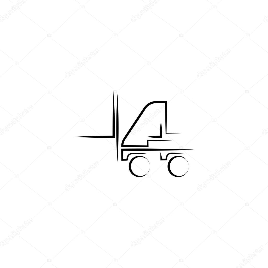 forklift logo stock illustration design