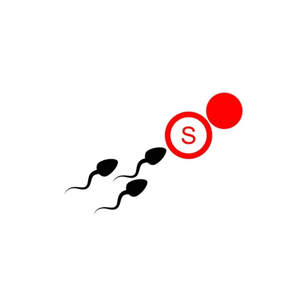 Дизайн Ілюстрації Логотипу Сперми — стоковий вектор