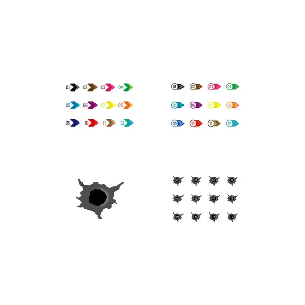 Bullet Logo Stock Vektor Modèle — Image vectorielle