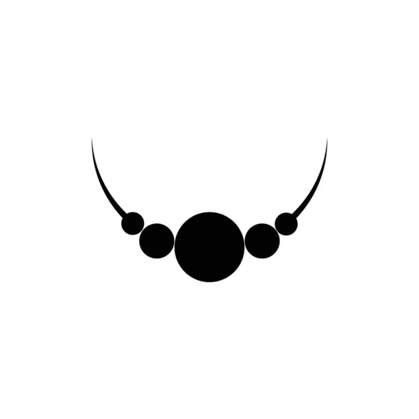 Czarny Naszyjnik Logo Ilustracja Projekt — Wektor stockowy