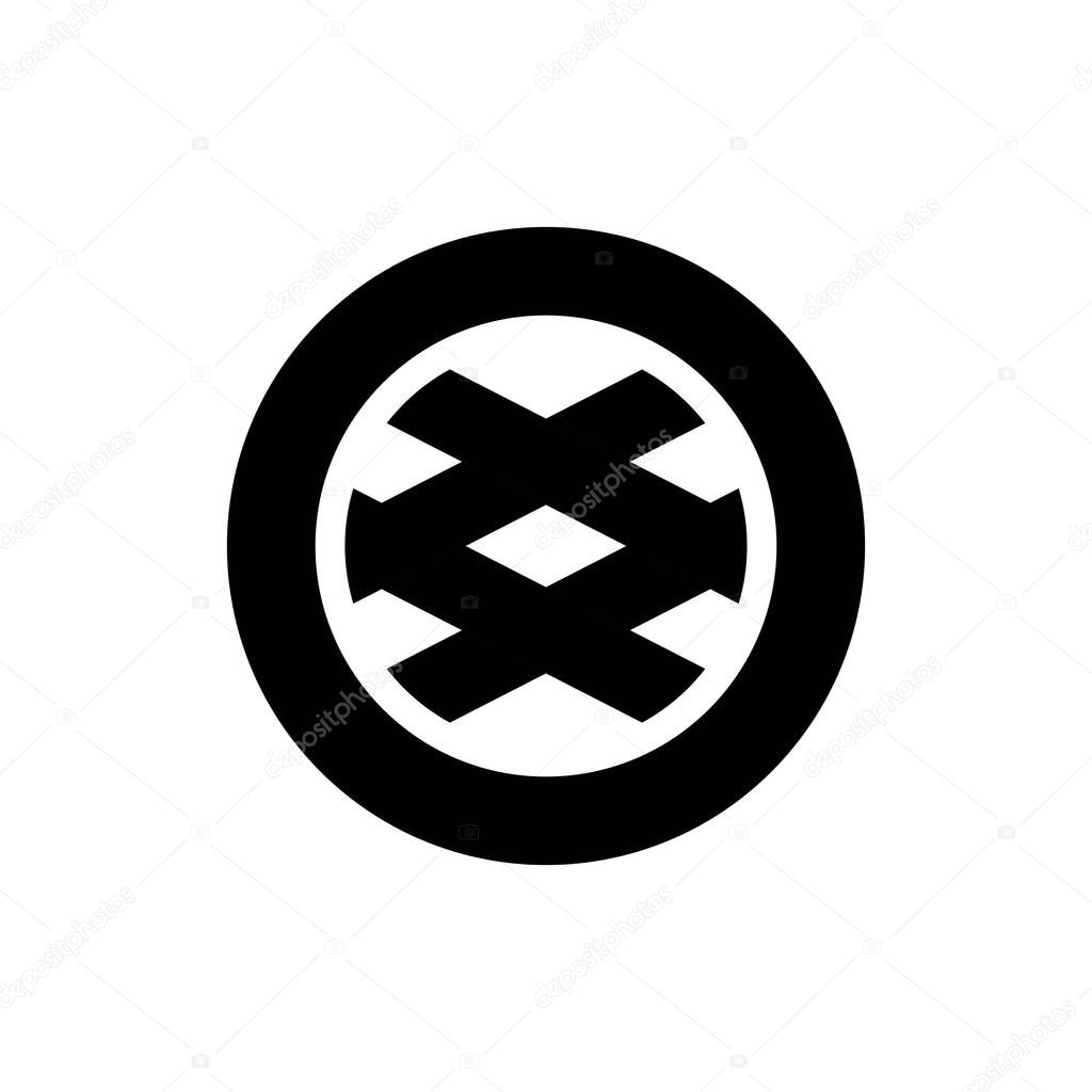 Black rail logo illustration design