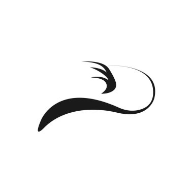 siyah şapka logo vektör şablonu