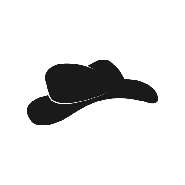 Negro Sombrero Logo Vektor Plantilla — Vector de stock