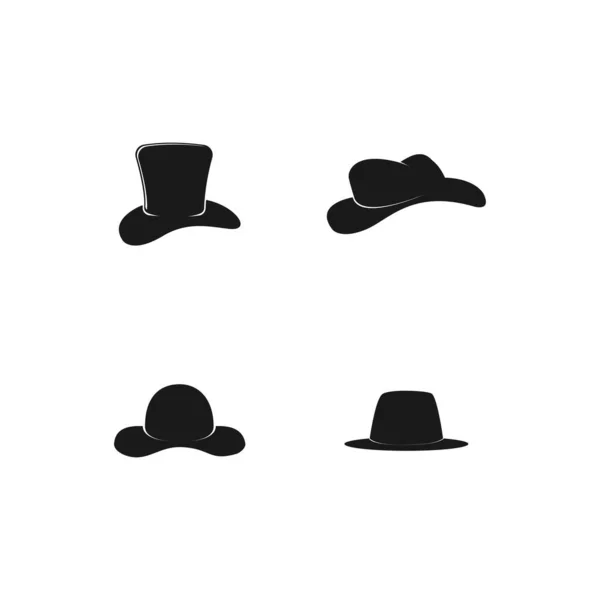 Black Hat Logo Vektor Template — Stock Vector