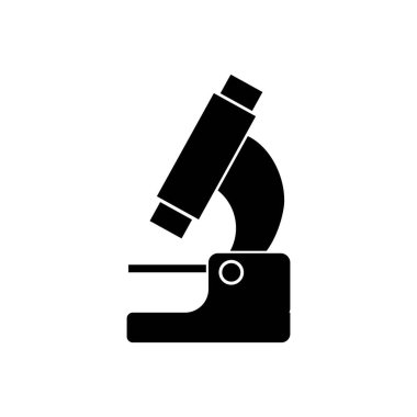 mikroskop logo stok vektör şablonu
