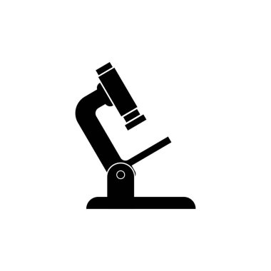 mikroskop logo stok vektör şablonu