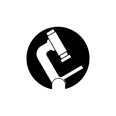 mikroskop logo stok vektör şablonu