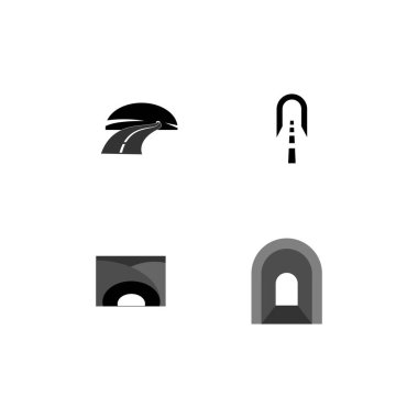 tünel logosu vektör şablonu