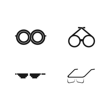 Gözlük logosu vektör şablonu