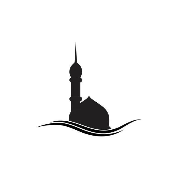 Mezquita Logotipo Stock Vektor Plantilla — Vector de stock