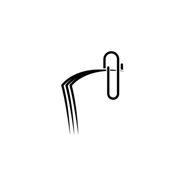 Paper Clip Logo Illustration Design — Stock Vector