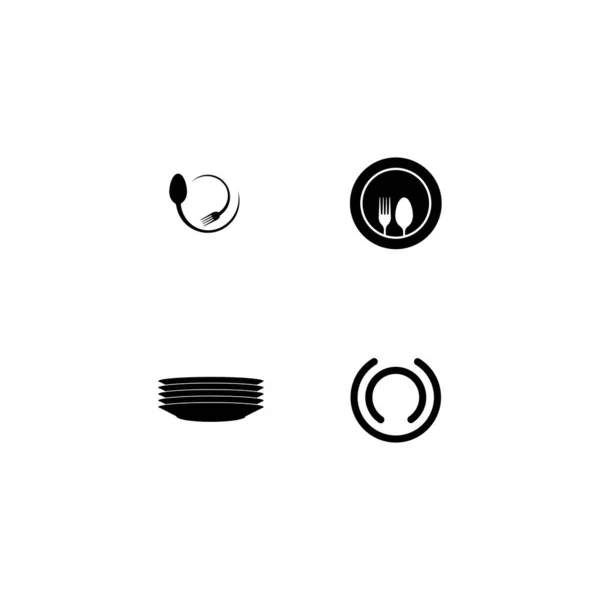 Дизайн Ілюстрації Логотипу Тарілки — стоковий вектор
