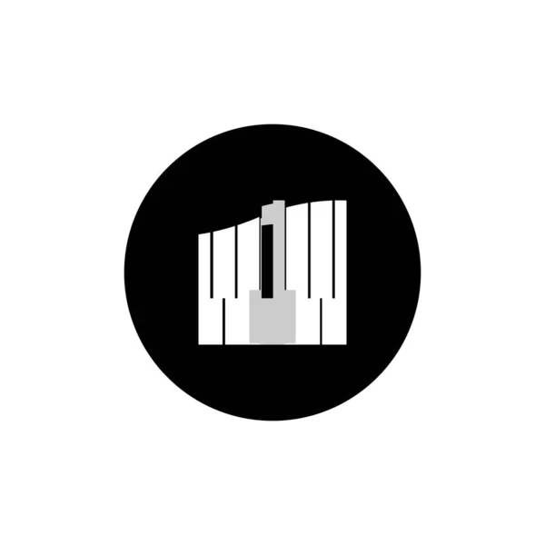 Piano Logo Voorraad Illustratie Ontwerp — Stockvector