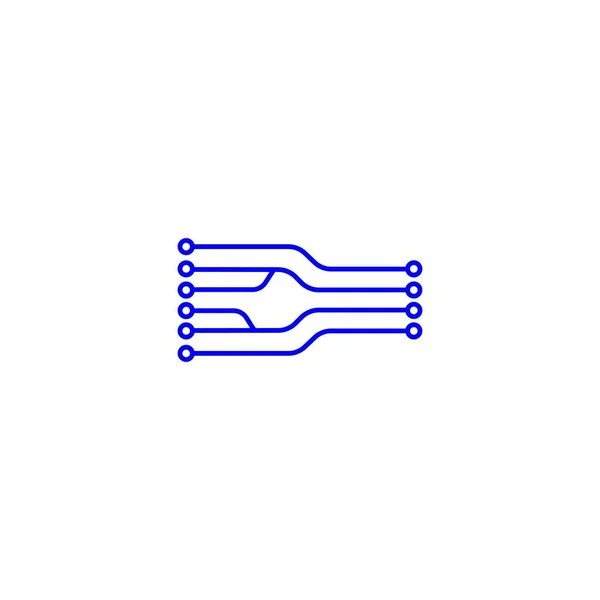 Дизайн Цифрового Логотипу Стокової Ілюстрації — стоковий вектор
