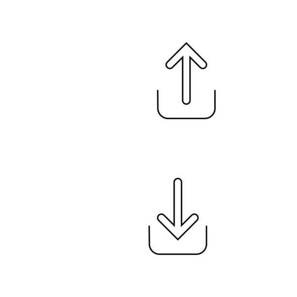 Nahrát Stáhnout Logo Ilustrační Design — Stockový vektor