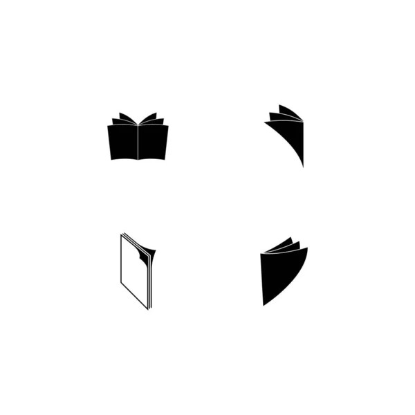 Книга Освіта Логотип Шаблон Векторні Ілюстрації Дизайн — стоковий вектор