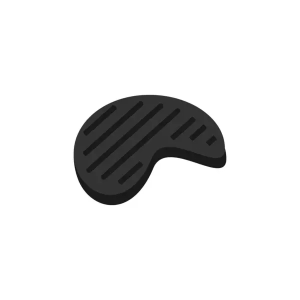 Черный Дизайн Логотипа Колбасы — стоковый вектор