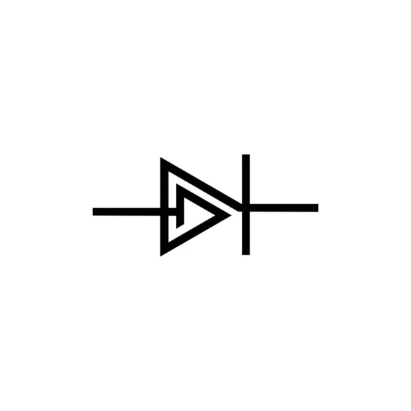 Шаблон Векторного Логотипу Діода — стоковий вектор