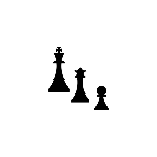 Черный Рисунок Значка Шахмат — стоковый вектор