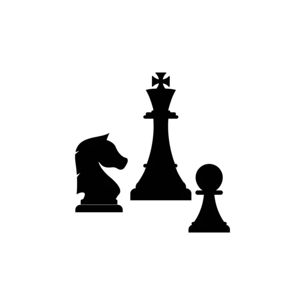 Черный Рисунок Значка Шахмат — стоковый вектор