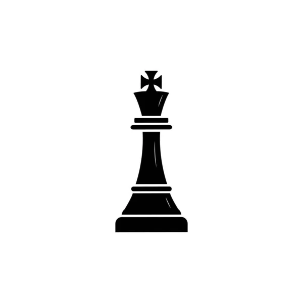 König Schach Ikone Illustration Design — Stockvektor