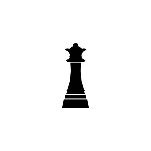 Ikona Szachowa Królowej Ilustracji Desight — Wektor stockowy