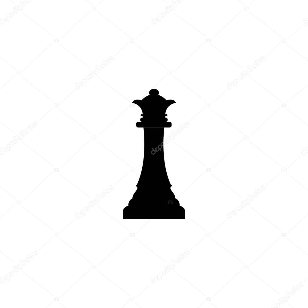 Queen chess icon illustration desight