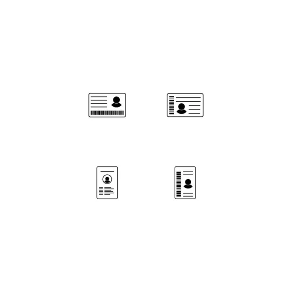 Identity Card Icon Illustration Design — 스톡 벡터