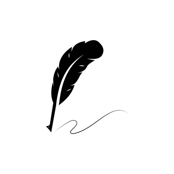 Pena Caneta Logotipo Ilustração Design —  Vetores de Stock