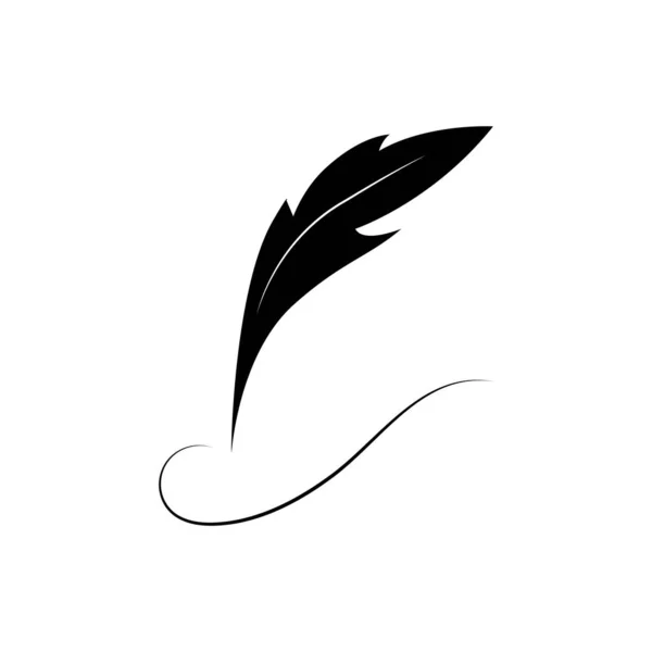 Pena Caneta Logotipo Ilustração Design —  Vetores de Stock