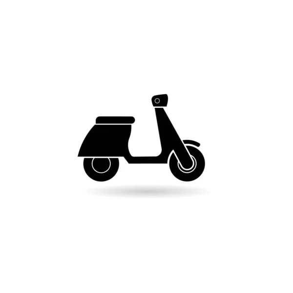 Scooter Vector Icono Lleno Signo Plano Pictograma Sólido Aislado Blanco — Vector de stock